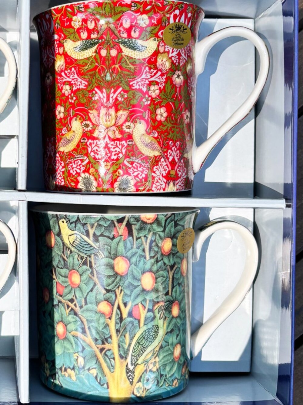 William Morris Fine China Mugs SET OF 4 Leonardo Collection NWT - Picture 2 of 4
